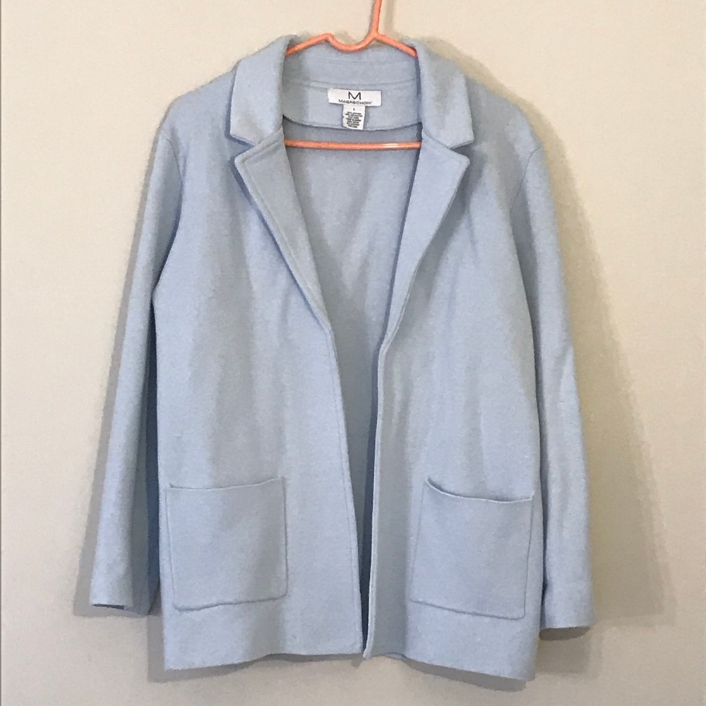 Blue Magaschoni Sweater Jacket/Cardigan Large